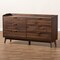 Baxton Studio Lena Mid-Century Walnut Brown Finished 6-Drawer Wood Dresser 157-9534 - alternate 2